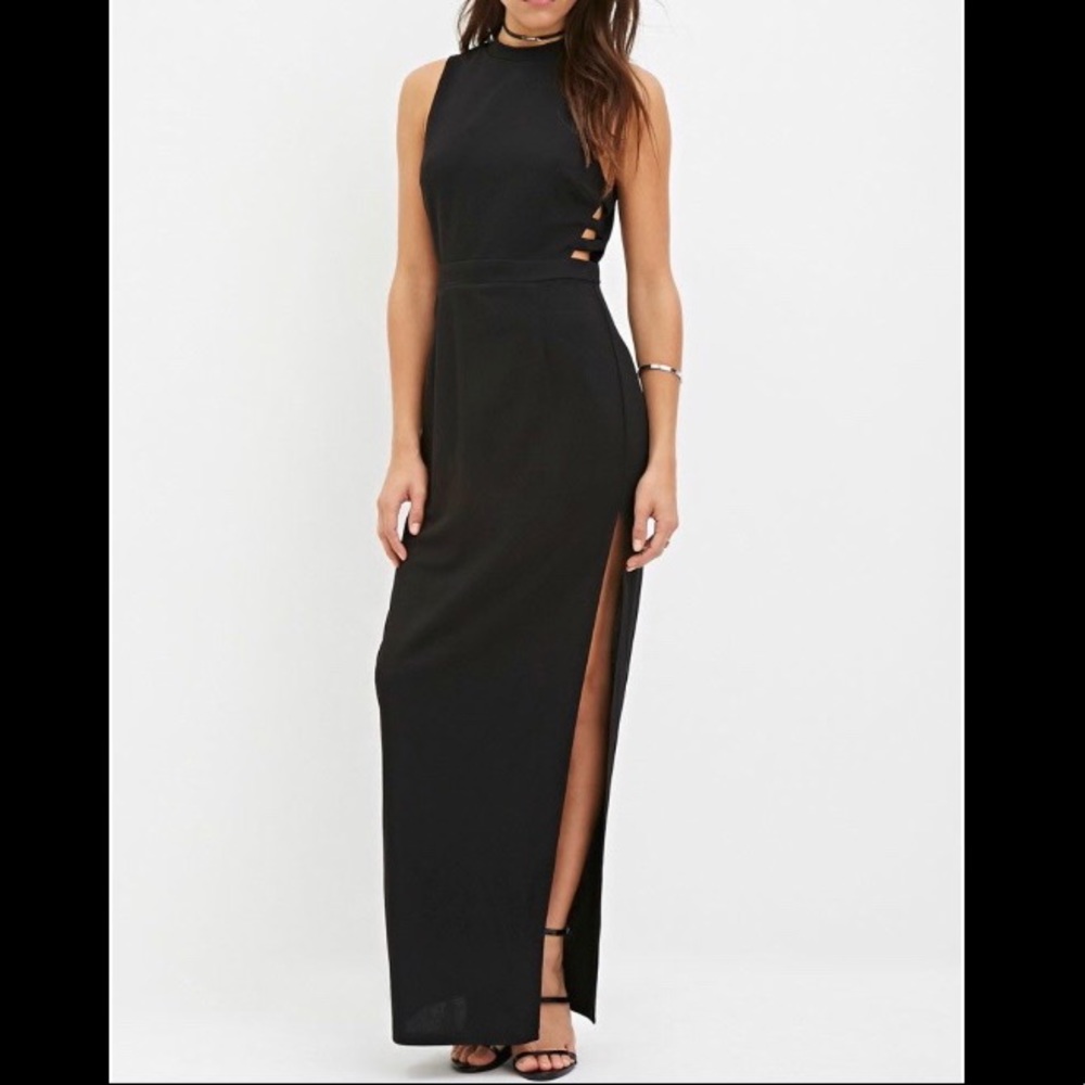 Forever21 Cutout-side Maxi Dress
